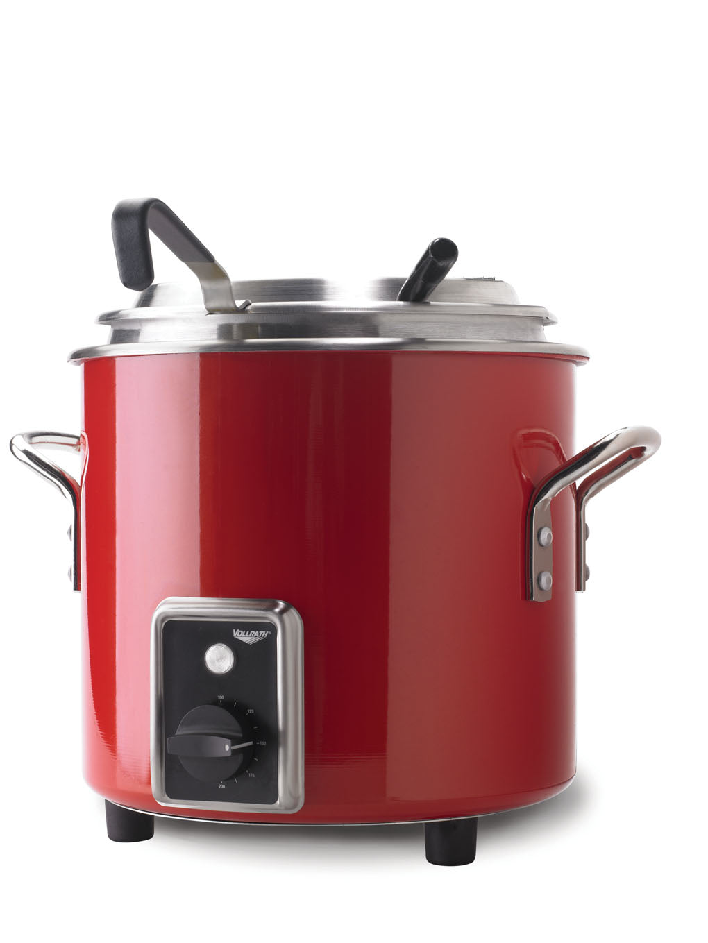 11-quart 230-volt retro stockpot rethermalizer in fire engine red with Schuko plug