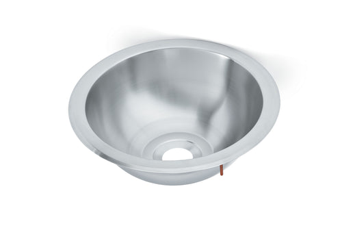 10 ¾-inch stainless steel round sink